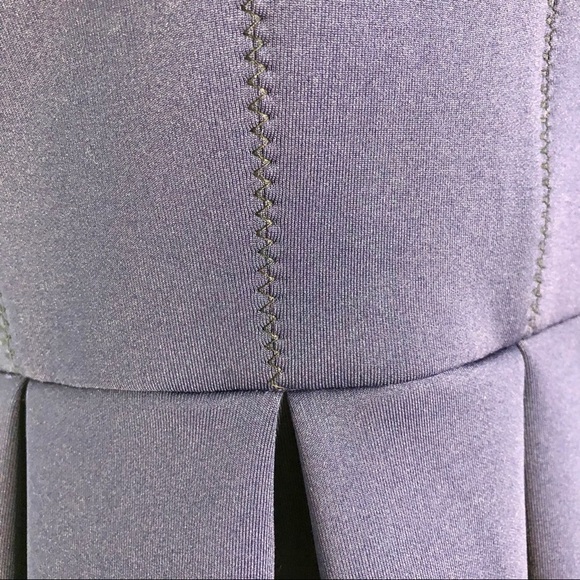 Blue Scuba Material Skater Scoop Neck Sleeveless Dress Large - Picture 4 of 8